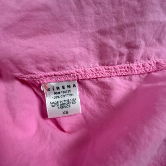 Xirena Womens Pink Long Sleeve Button-Down Collared Shirt XS Cotton Top Casual - Picture 7 of 8